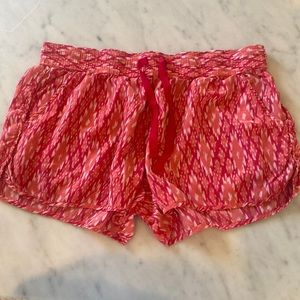 Joie Pink Silk Drawstring Shorts